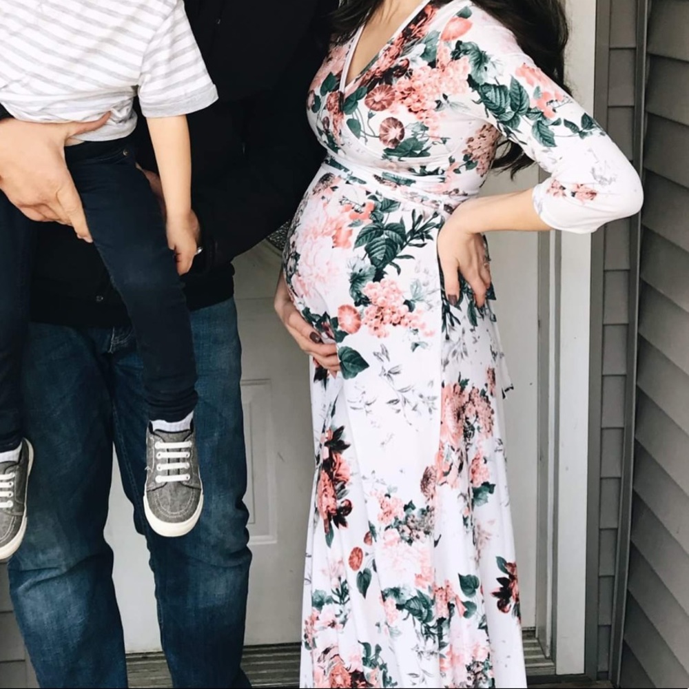 Pink Blush Maternity Wrap Dress size S/M